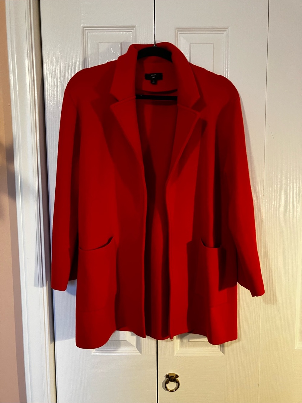 J. Crew Open-Front Red Women's Blazer Jacket Cardigan